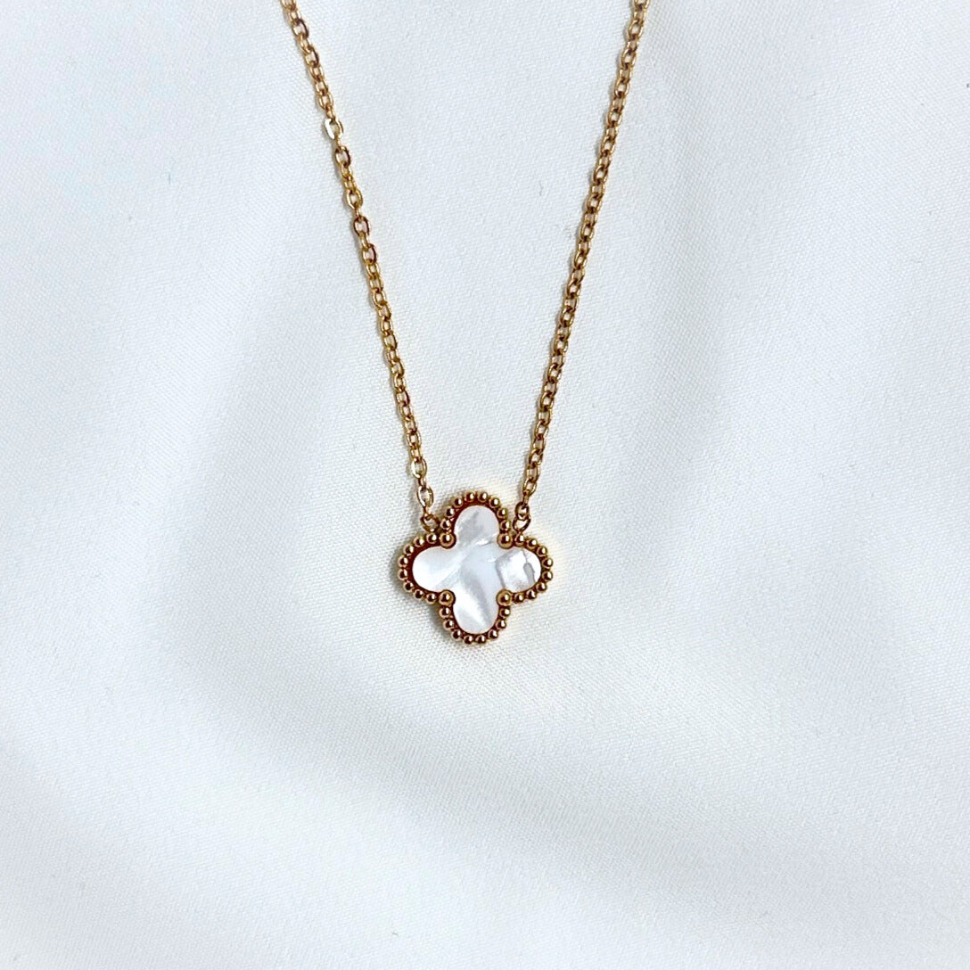HALSBAND - VIT & GULD