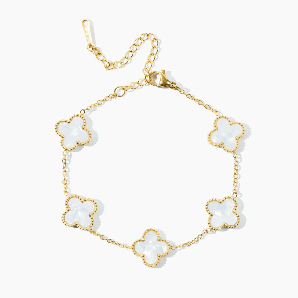 ARMBAND - VIT & GULD