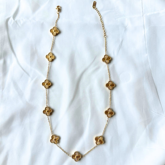 HALSBAND - 10 LEAF GULD