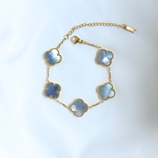 LUXURY ARMBAND - LJUSBLÅ & GULD